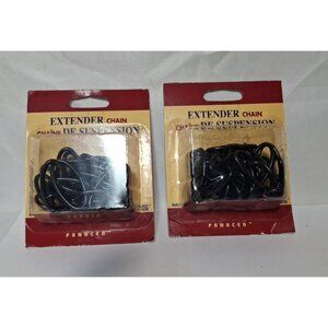 2 Packs, Panacea Hanging Planter Chain, Black Steel 36 in. H Sturdy Extender